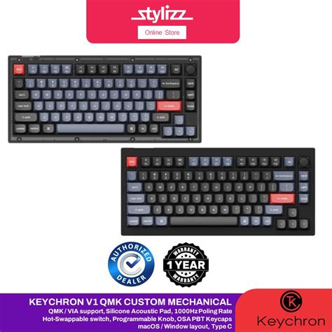 Keychron V Qmk Hot Swappable Wired Rgb Fully Asssembled Knob Custom Mechanical Keyboard Hz