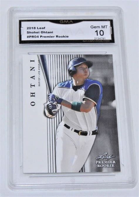 SHOHEI OHTANI 2018 Leaf Premier Rookie PR 04 EXCLUSIVE ROOKIE GMA 10