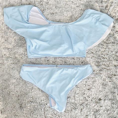 Cupshe Off The Shoulder Bikini Set Size Small Depop