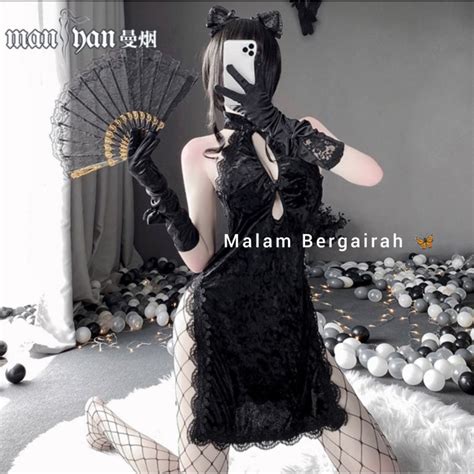 Jual MB 9956 Set Sexy Lingerie Cheongsam Cosplay Costume Cheongsam Warrior Shopee Indonesia