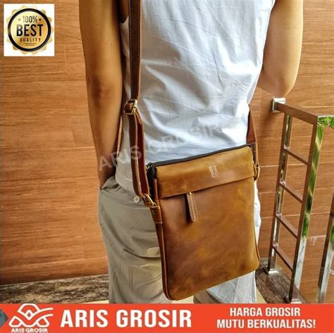 Jual Tas Selempang Pria Kulit Asli Ishiya Onyx Di Lapak Aris Grosir