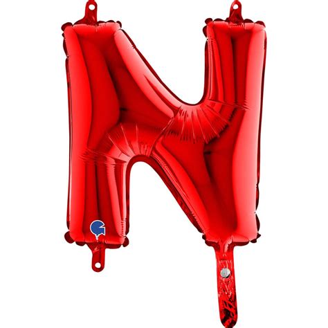 Ballon Aluminium Lettre N Rouge 36cm Ballons Lettre Rouges Sur