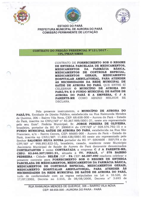 121 2017 0000001 Prefeitura Municipal de Aurora do Pará Gestão 2021