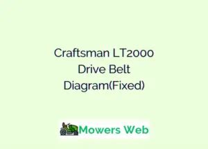 Craftsman LT2000 Drive Belt Diagram Fixed