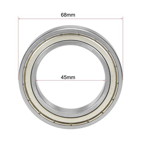uxcell 6909ZZ深溝玉軸受 45x68x12mm二重シールド クロム鋼ベアリング 1パック : a19010900ux0813 ...