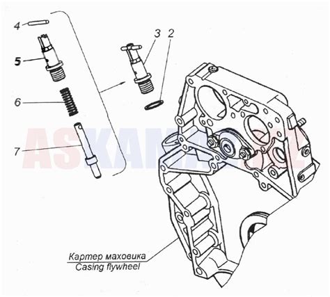 Установка фиксатора маховика КАМАЗ-6520. Чертеж: №56