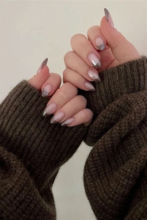 Brown Chrome Nails For Fall The Gray Details