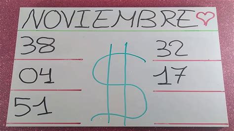 NOVIEMBRE LOS NUMEROS QUE MAS SALEN EN LA LOTERIA EN EL MES DE