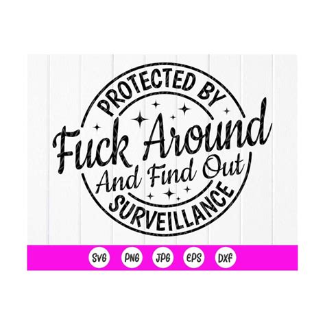 Protected By Fuck Around And Find Out Surveillance Svg Sarc Inspire Uplift