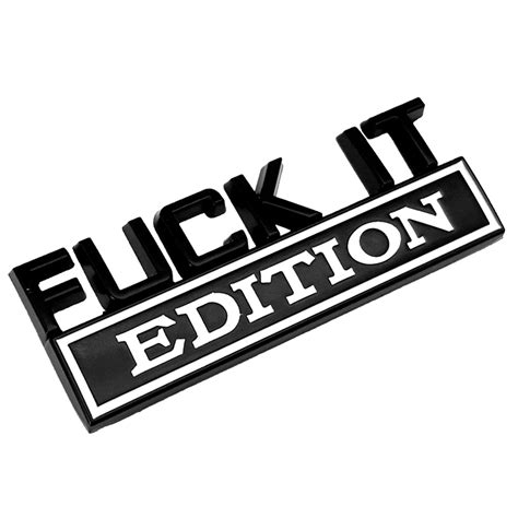 Amazon Fuck It Edition Emblem Decal Car Fender Bumper Hood Trunk Door D Badge Sticker