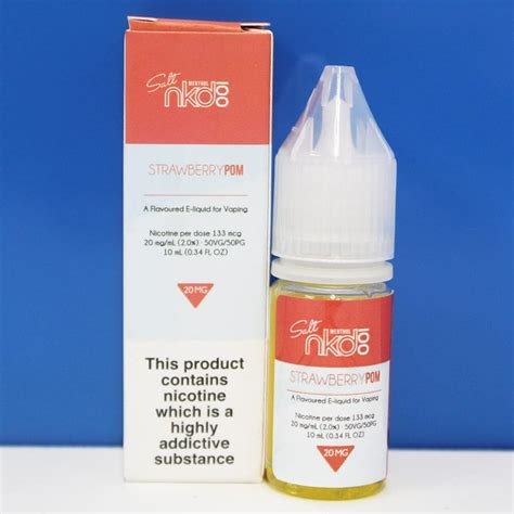 Strawberry Pom Salt E Liquid By Naked 10ml PAST BB Date Rainbowvapes