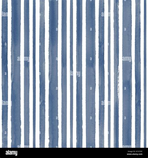 Watercolor Striped Blue Seamless Pattern Texture Background