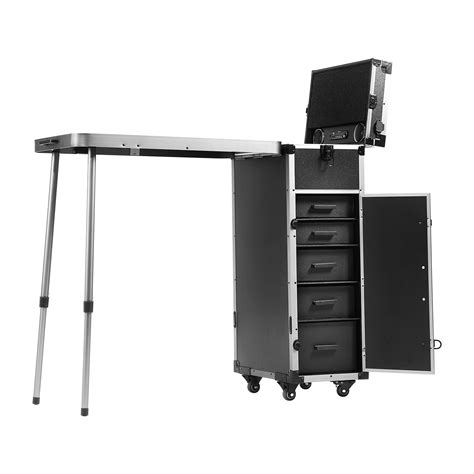 VEVOR Professional Makeup Train Case Aluminum Cosmetic Case, Workbench