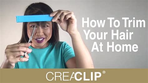 How To Trim Your Hair At Home Original Creaclip Hair Cutting Tool Youtube