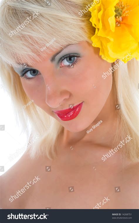 Portrait Nude Blonde Blue Eyes On Stock Photo Shutterstock