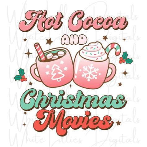 Retro Christmas Png Hot Cocoa Png Pink Christmas Png Christmas Movies Png Christmas