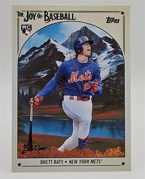 Topps Bob Ross The Joy Of Baseball Brett Baty Rookie Rc New