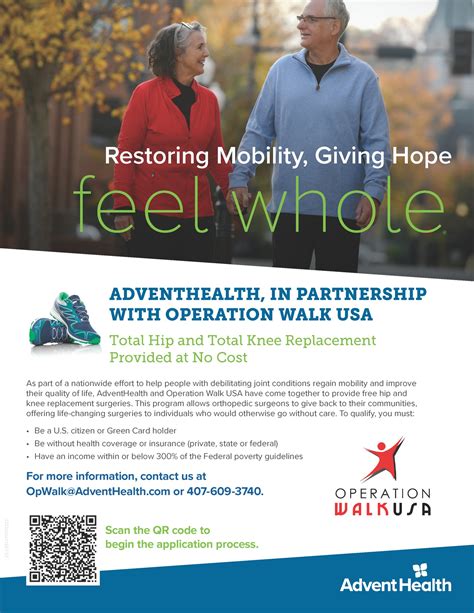 Michael - AdventHealth has partnered with Operation Walk USA to provide