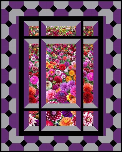 Modern Window Quilt Pattern Bs2 421 Advanced Beginner Wall Hanging With Images Quilt