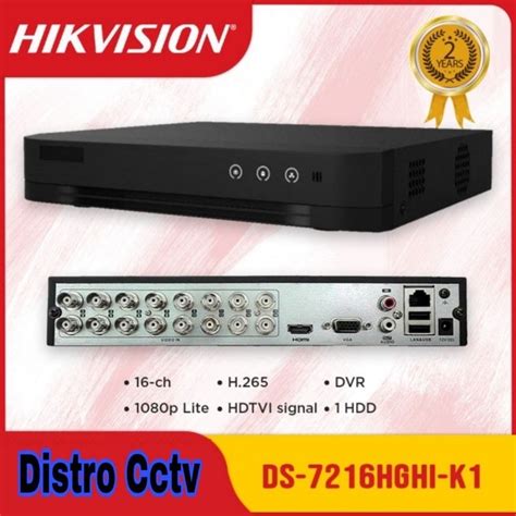 Jual Dvr 16ch Hikvision DS 7216 HGHI K1 DvR Hikvision Turbo HD 16