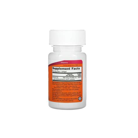 Витамин д3 Vitamin D3, 10000 IU, 120 капсул (NOW) - купить с доставкой ...