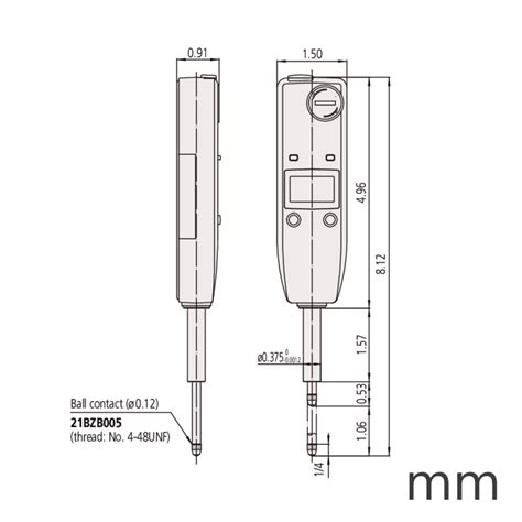 Mitutoyo Mm Absolute Digimatic Slim Body Economical