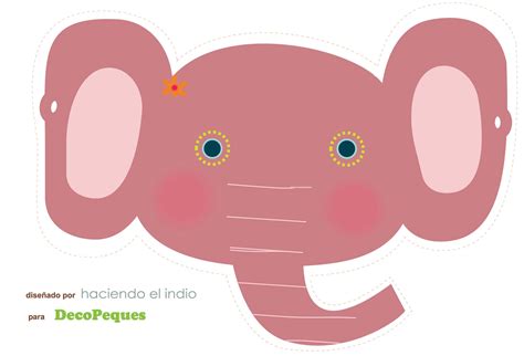 Mascara De Elefante Para Imprimir - Máscara De Elefante Para Imprimir - RETOEDU
