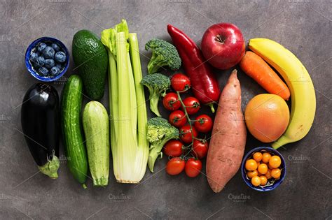 fresh fruits and vegetables | High-Quality Food Images ~ Creative Market