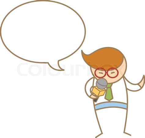 cartoon character  man speaking stock vector colourbox