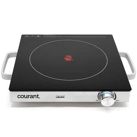 Courant Single Burner In Infrared Ceramic Glass Hot Plate Cooktop W Stainless Steel
