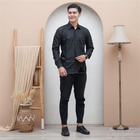 Jual Baju Koko Pria Lengan Panjang Original Hilwa Motif Qynang Warna