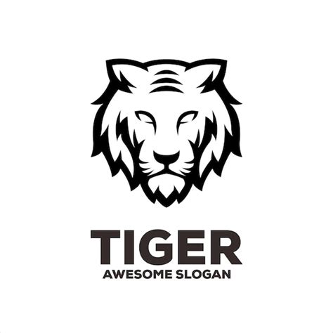 Ilustra O De Design De Logotipo De Mascote Simples De Tigre Vetor Gr Tis