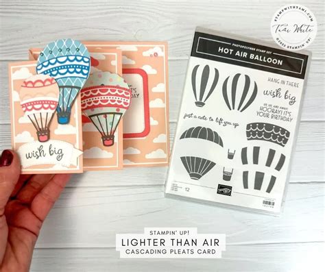Hot Air Balloon Card Cascading Pleats Series Stampin Up