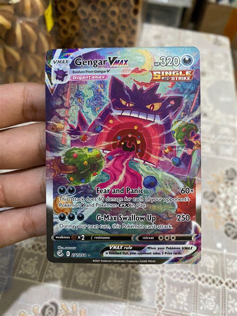 Gengar Vmax Alternate Art Pokemon Fusion Strike Aa Hobbies Toys