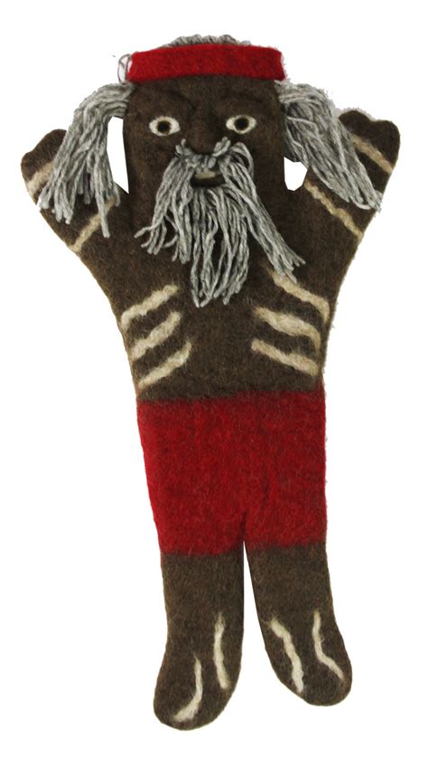 Papoose Felt Aboriginal Elder Hand Puppet 35cm Papoose Toys