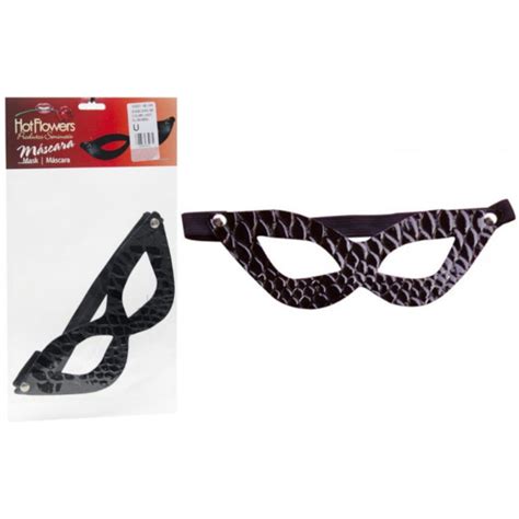 Máscara Sensual Preta Tiazinha Hot Flowers Sex shop Loja Pimenta