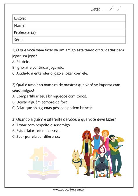Atividades Sobre Inclusão Educação Infantil