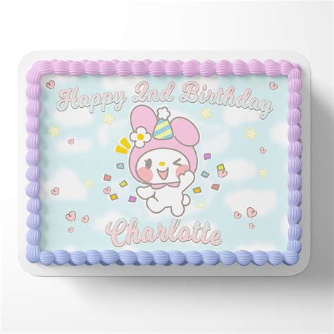 My Melody Hello Kitty Cinnamoroll by Sanrio Edible Cake Toppers ...