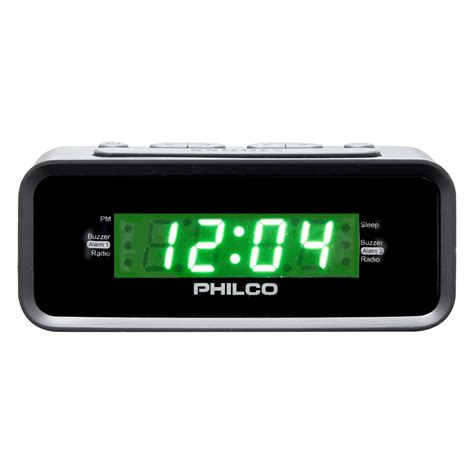 Ripley Radio Reloj Despertador Con Alarma Dual Philco Par Gr Negro