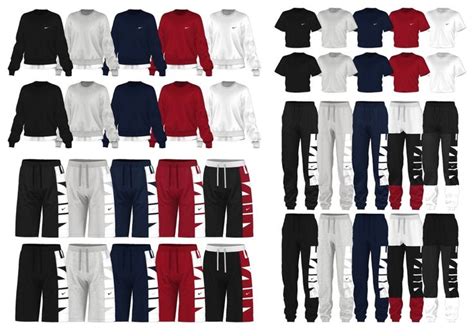 ﻿nike Sportswear Set Rona Sims Sims 4 Men Clothing Sims 4 Mods