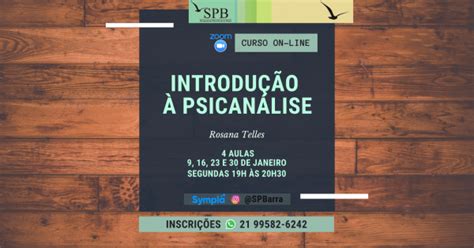 Curso Introdu O Psican Lise Online Sympla