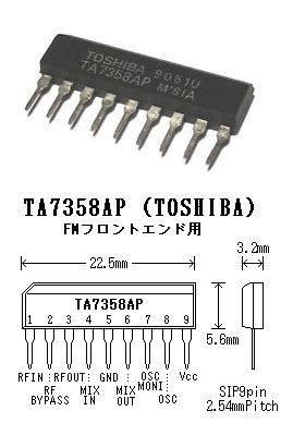 TA7358AP データシート – FM Front-End – Toshiba – Datasheets-PDF.com