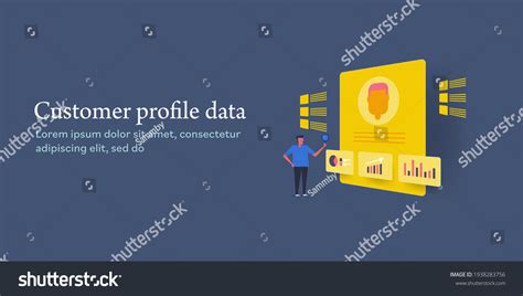 customer profile buyer persona user demographics stock vector royalty