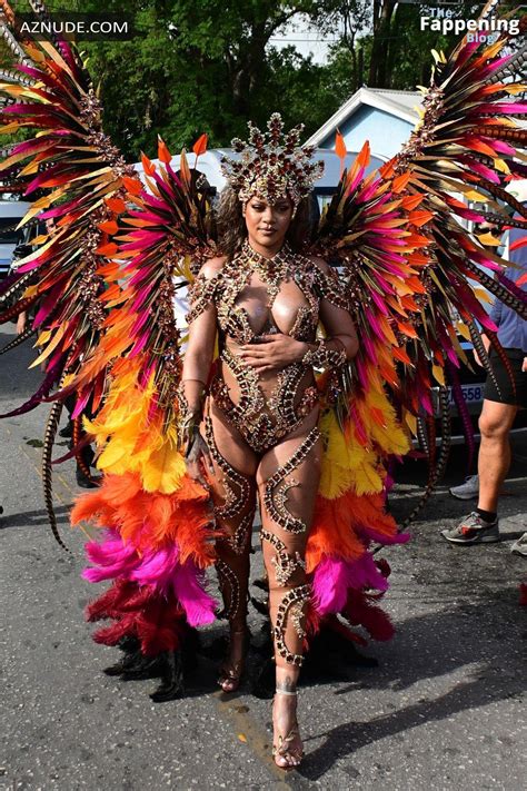 Rihanna Sexy Stuns In A Dazzling Bejeweled Bikini At Carnival Festival In Barbados Aznude
