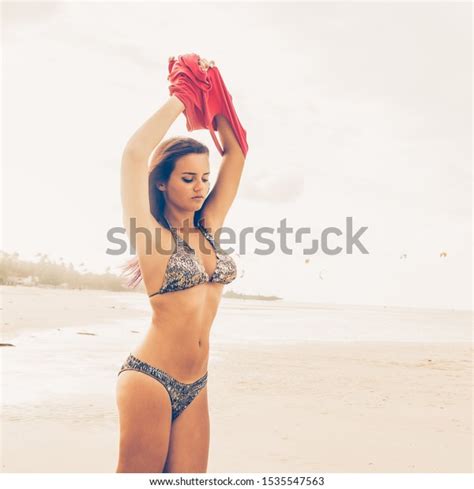 Sexy Fit Girl Bikini On Tropical Stock Photo Shutterstock