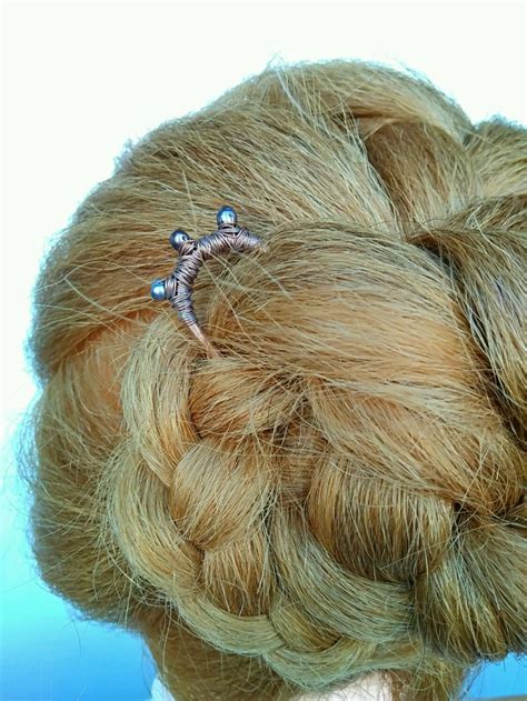 Шпильки Медные для Волос Заколки Проволока Серый Жемчуг Металл Бохо в ...