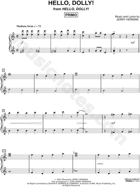 Louis Armstrong Hello Dolly Sheet Music In C Major Download