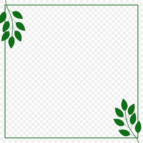 Hojas Verdes Marco PNG Dibujos Hoja Planta Verde PNG Imagen Para