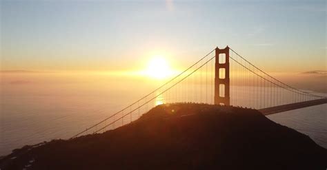 Sunrise at Golden Gate Bridge Free Stock Video Footage, Royalty-Free 4K ...