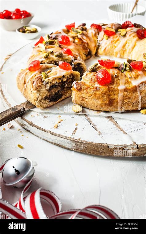 Couronne Three Kings Cake From France With Candied Cherries And